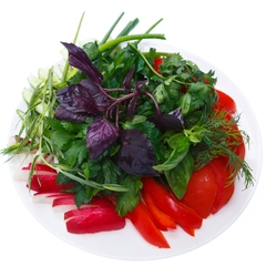 Fresh vegetables & greens platter